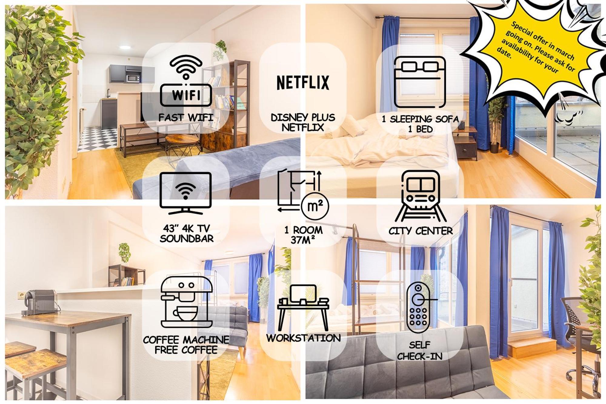 Apartmán Balkon, 4K Tv, Kaffee, Netflix Bad Dürrenberg Exteriér fotografie